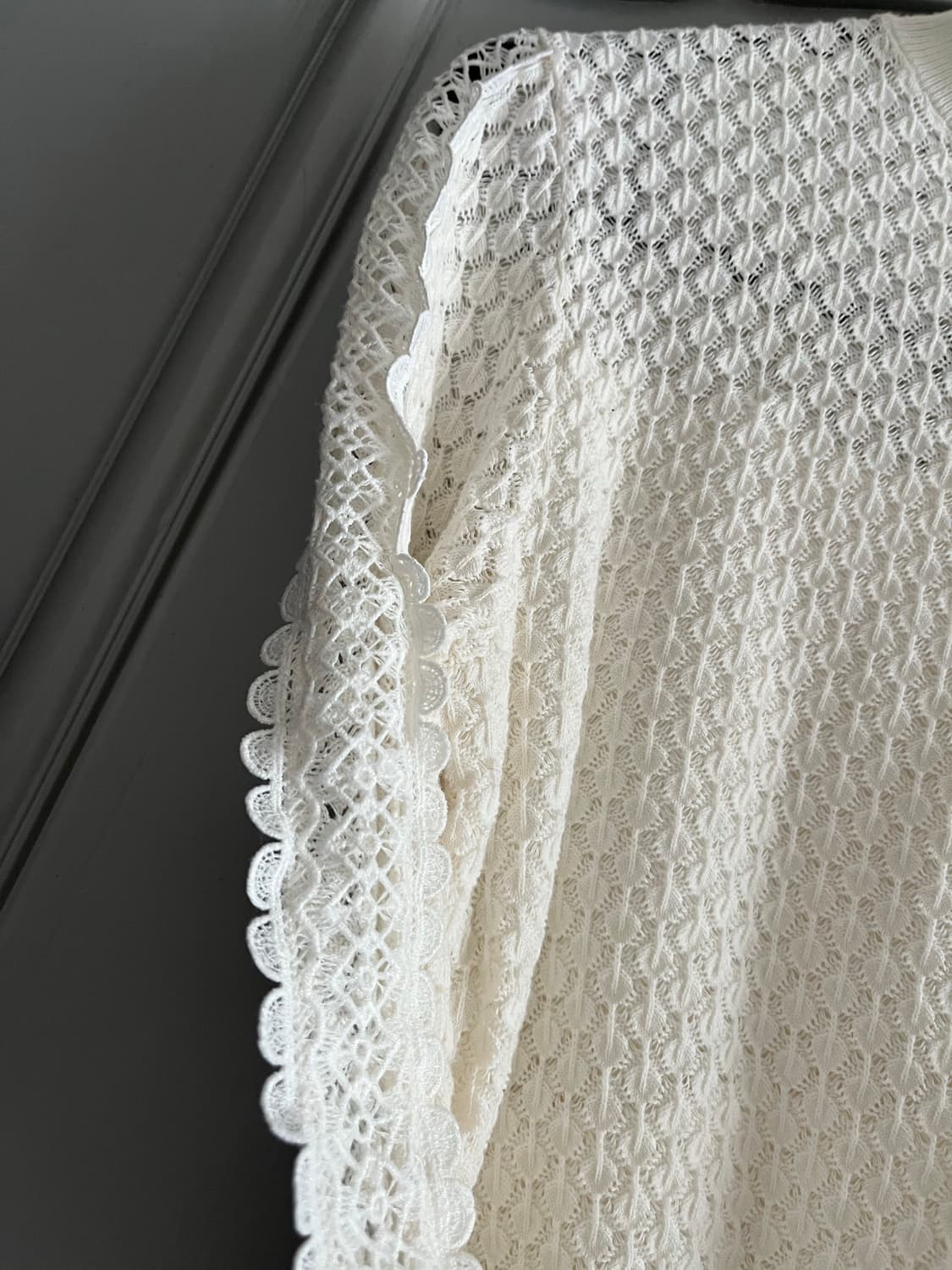 잇미샤 프릴네크 레이스 니트 호칭82 사이즈 상품이미지5