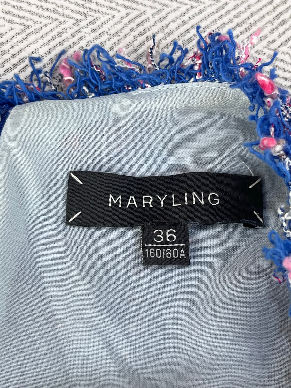 메릴링 Maryling 트위드 포켓 민소매 원피스 36사이즈 상품이미지8