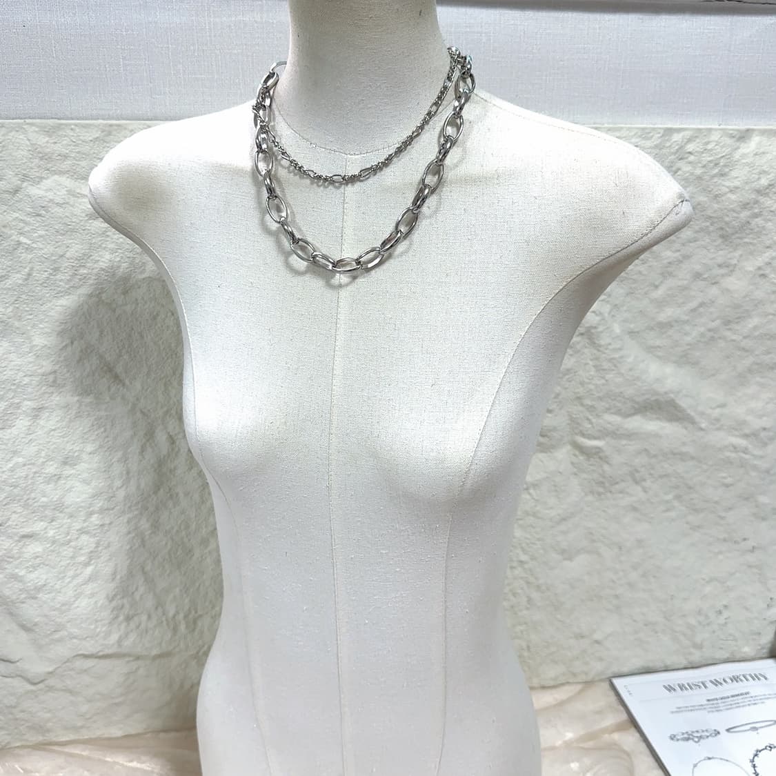 빈티지 레이어드 체인 목걸이 상품이미지1