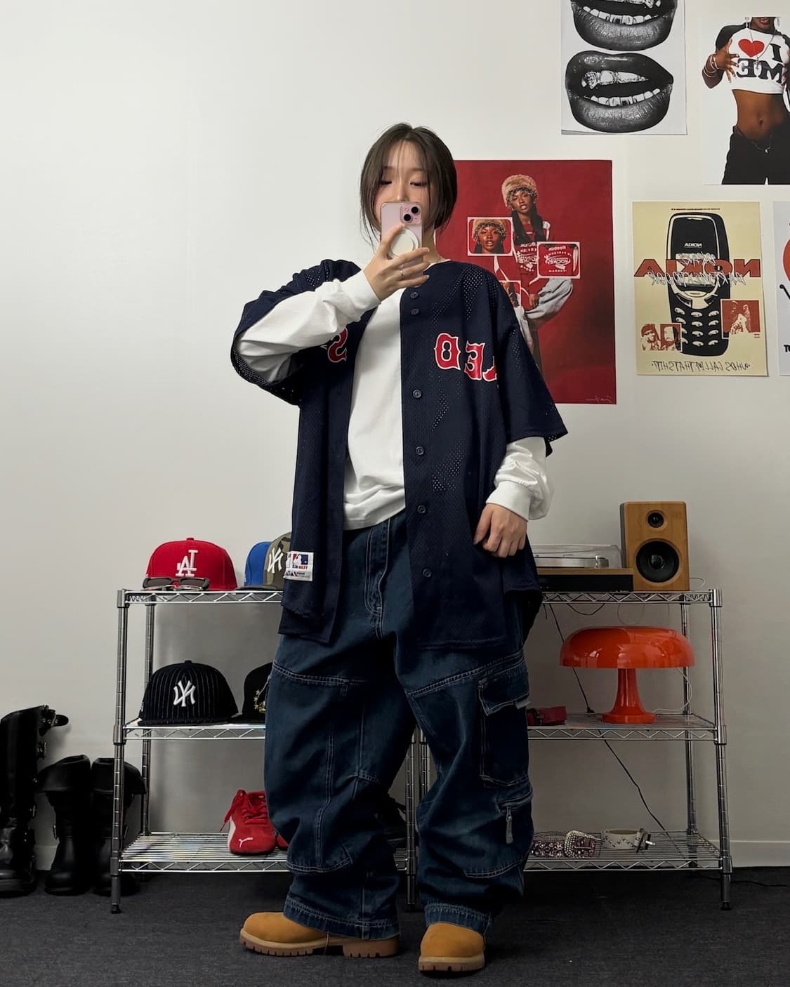마제스틱 00s 레드삭스 메쉬 베이스볼 저지 상품이미지3