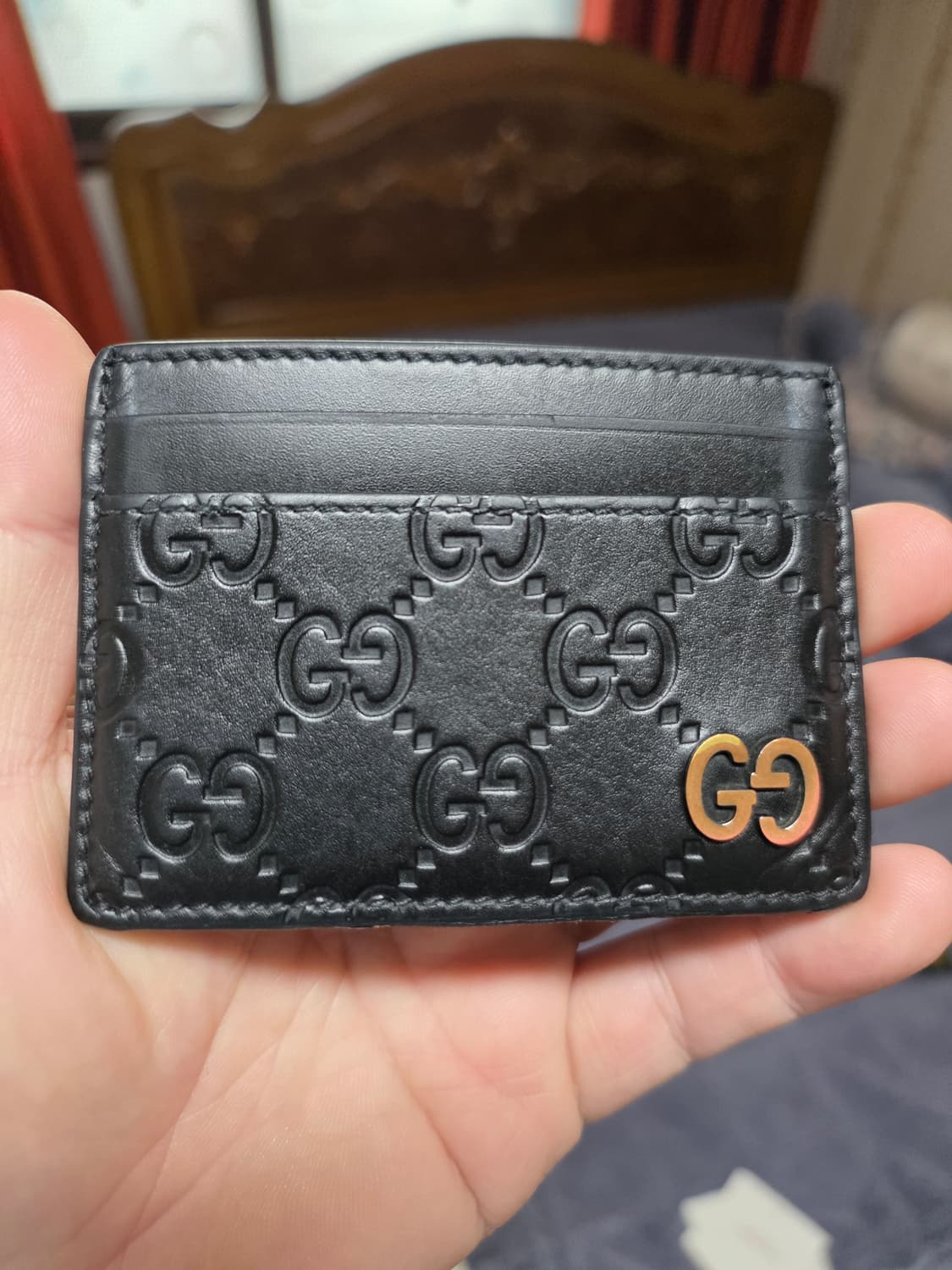 (정품) 구찌 시그니처 GG 로고 카드지갑/남녀공용/검정/개인/팝니다. 상품이미지2