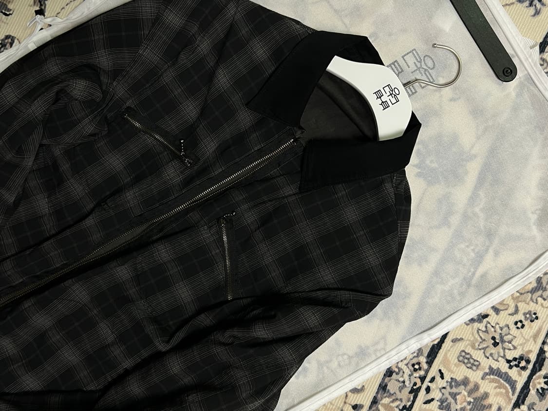 (2/초판) 폴리테루 라미체크 블랙+올리브 상품이미지1