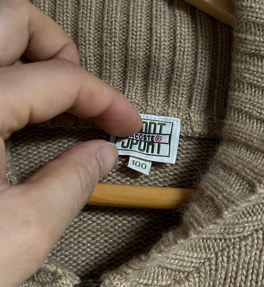 공용 라코스테 모 니트 집업 가디건 스웨터 100 상품이미지5