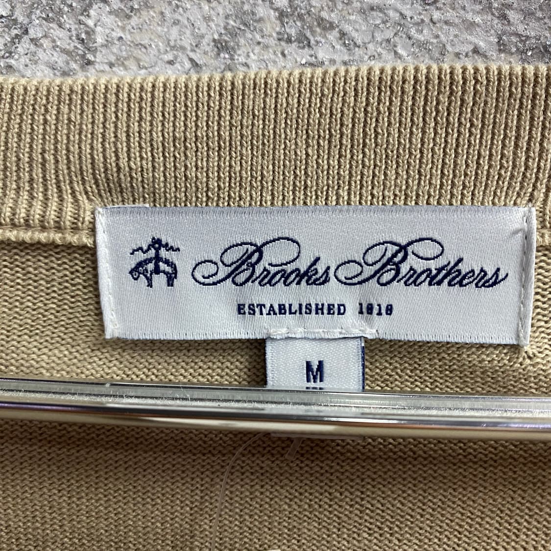 브룩 브라덜스 스몰로고 베이지 가디건 B2457 상품이미지4