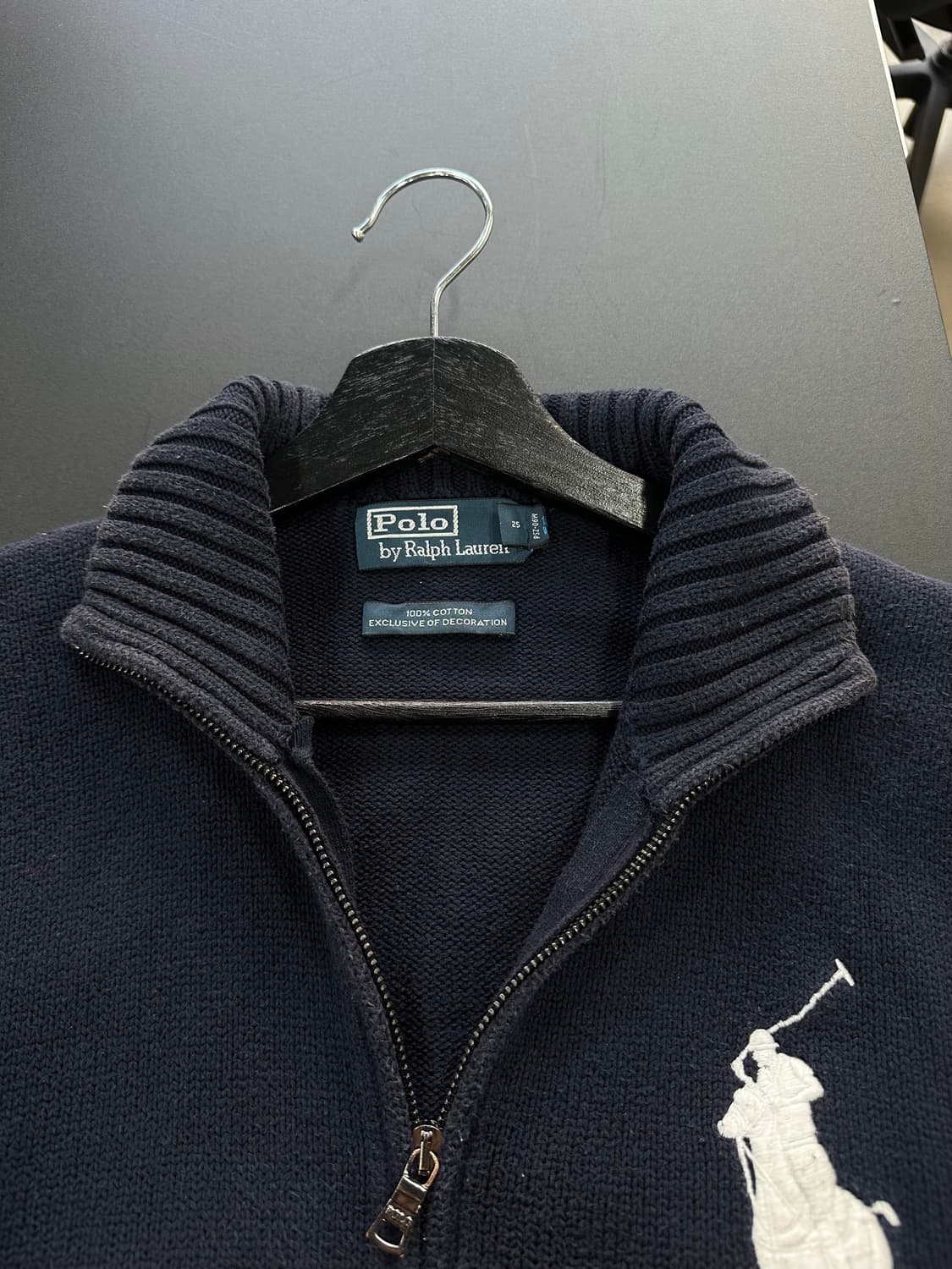 폴로랄프로렌 빅포니 넘버링 투웨이하이넥 램스울니트집업 상품이미지5