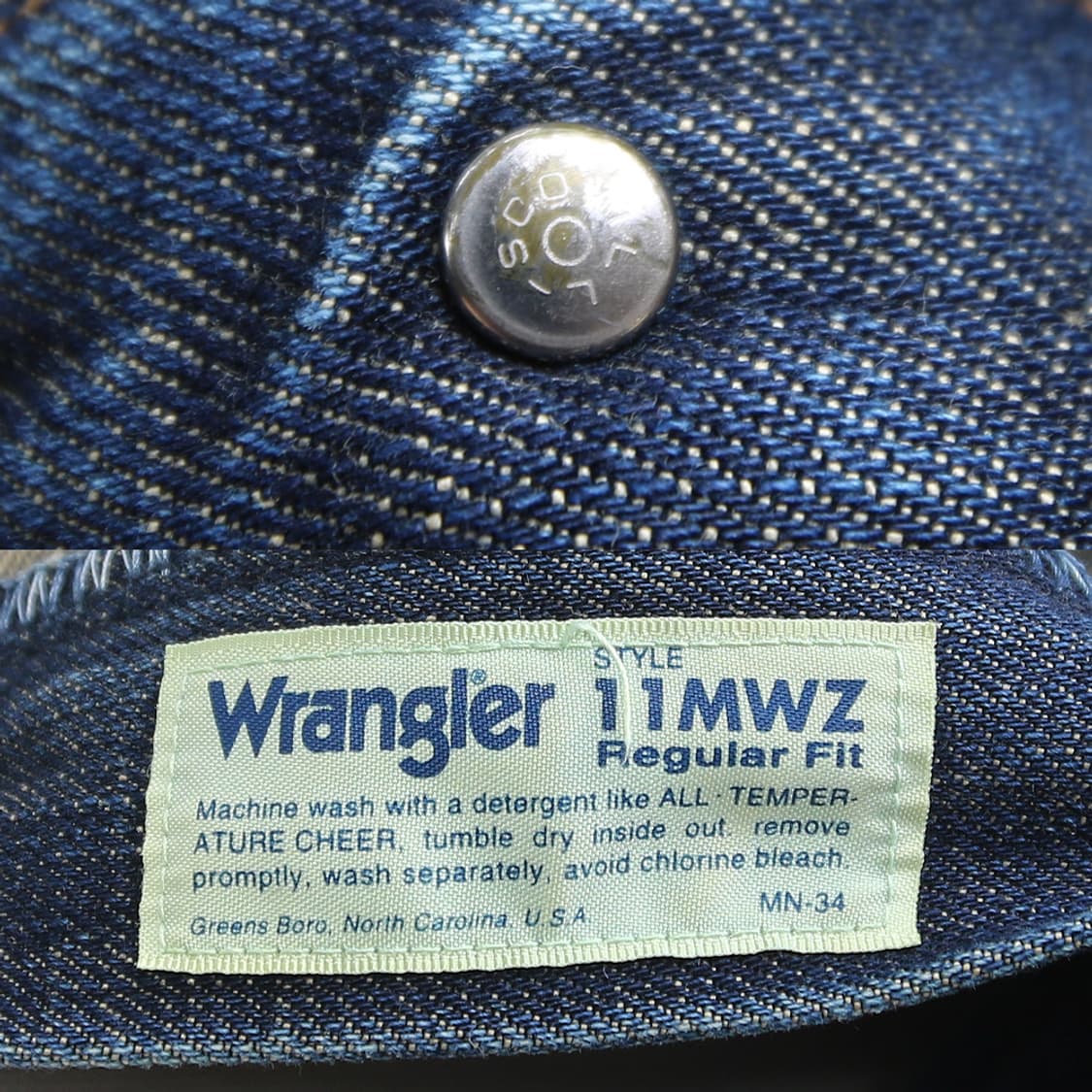 (착용컷) 90's Wrangler 데님 팬츠 (남성용 30~31) 상품이미지6