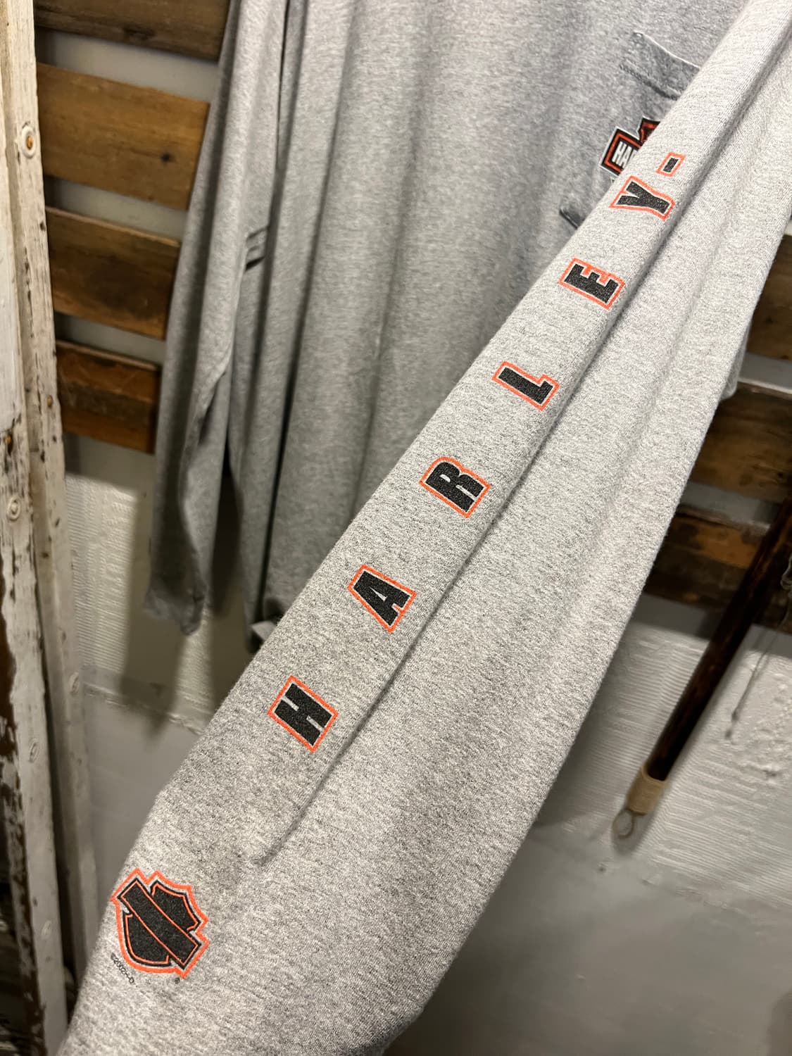 [2XL]00s 할리데이비슨 USA Made 로고 프린팅 롱슬리브 티셔츠 상품이미지5