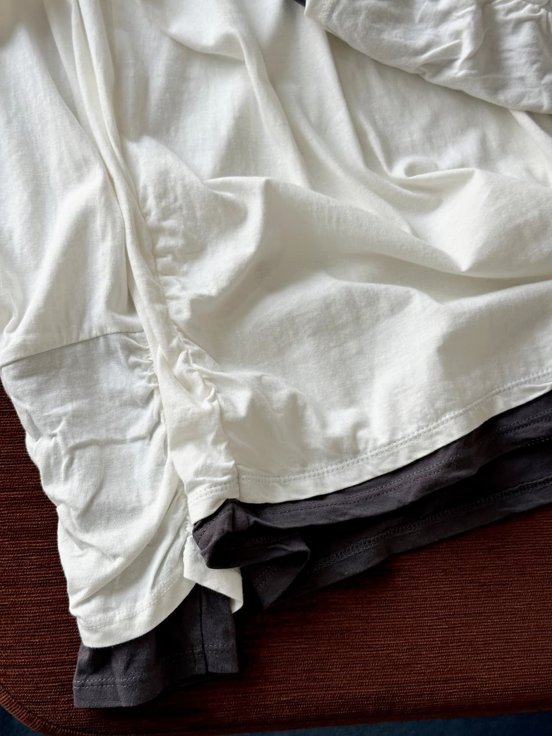 Light cotton design shirred L/S TOP 상품이미지4