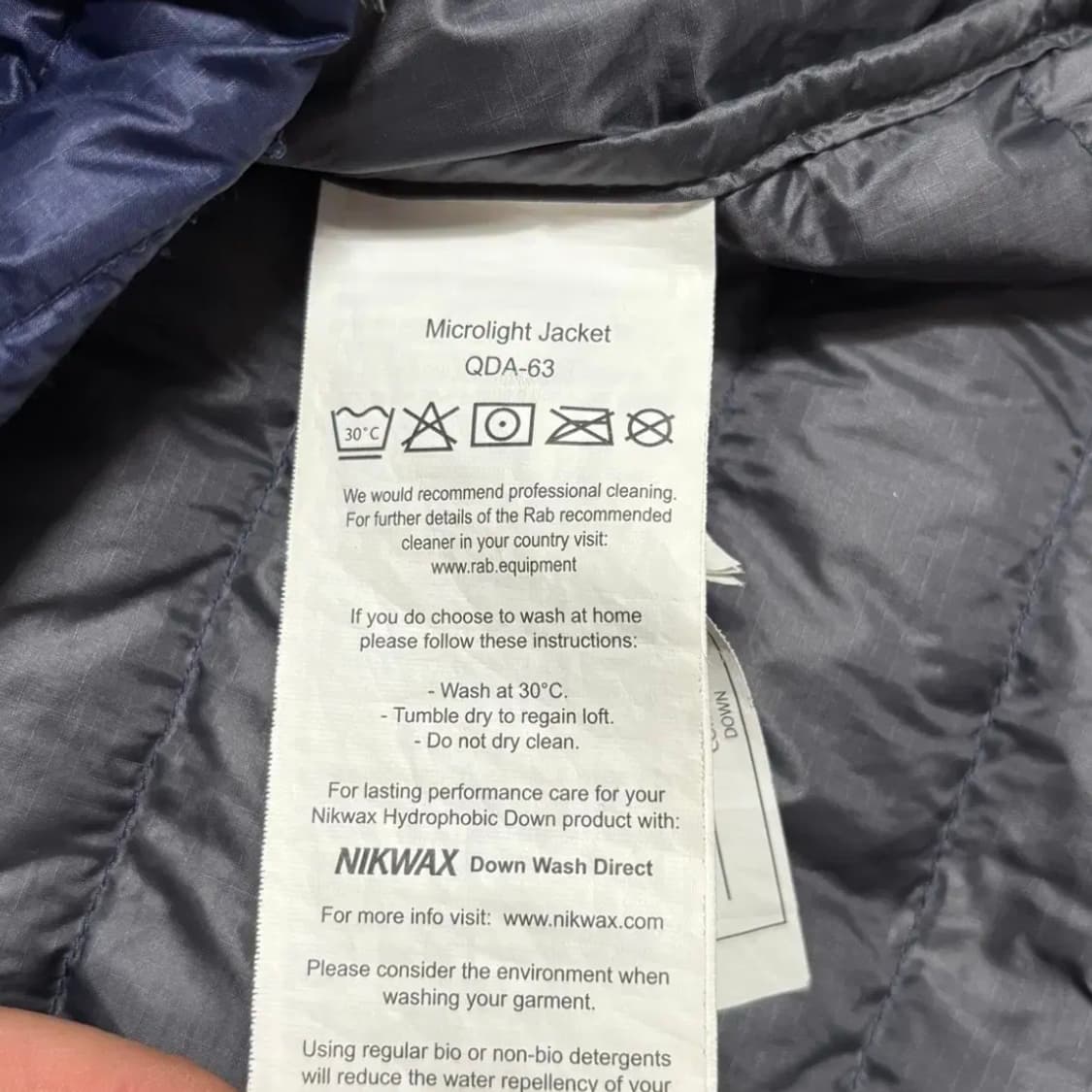 랩 마이크로라이트 딥블루 경량 패딩 상품이미지5