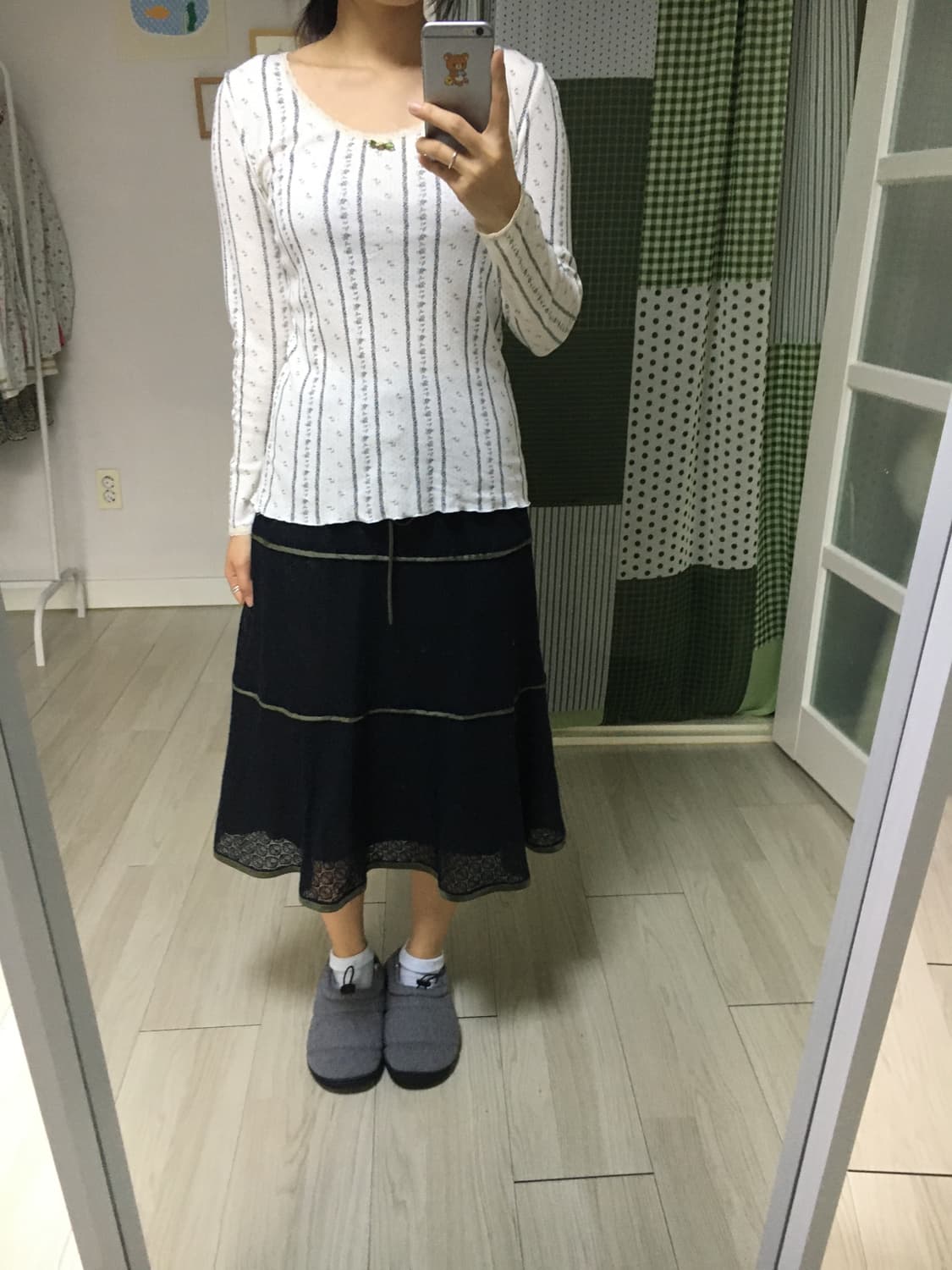 아이보리 플라워 도트 티셔츠 상품이미지8