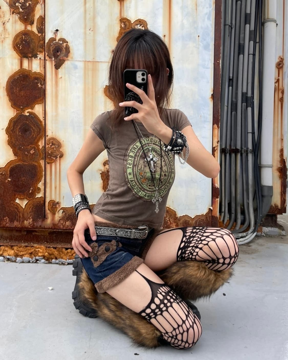 🎸브라운 프린팅 티셔츠🎸 상품이미지1