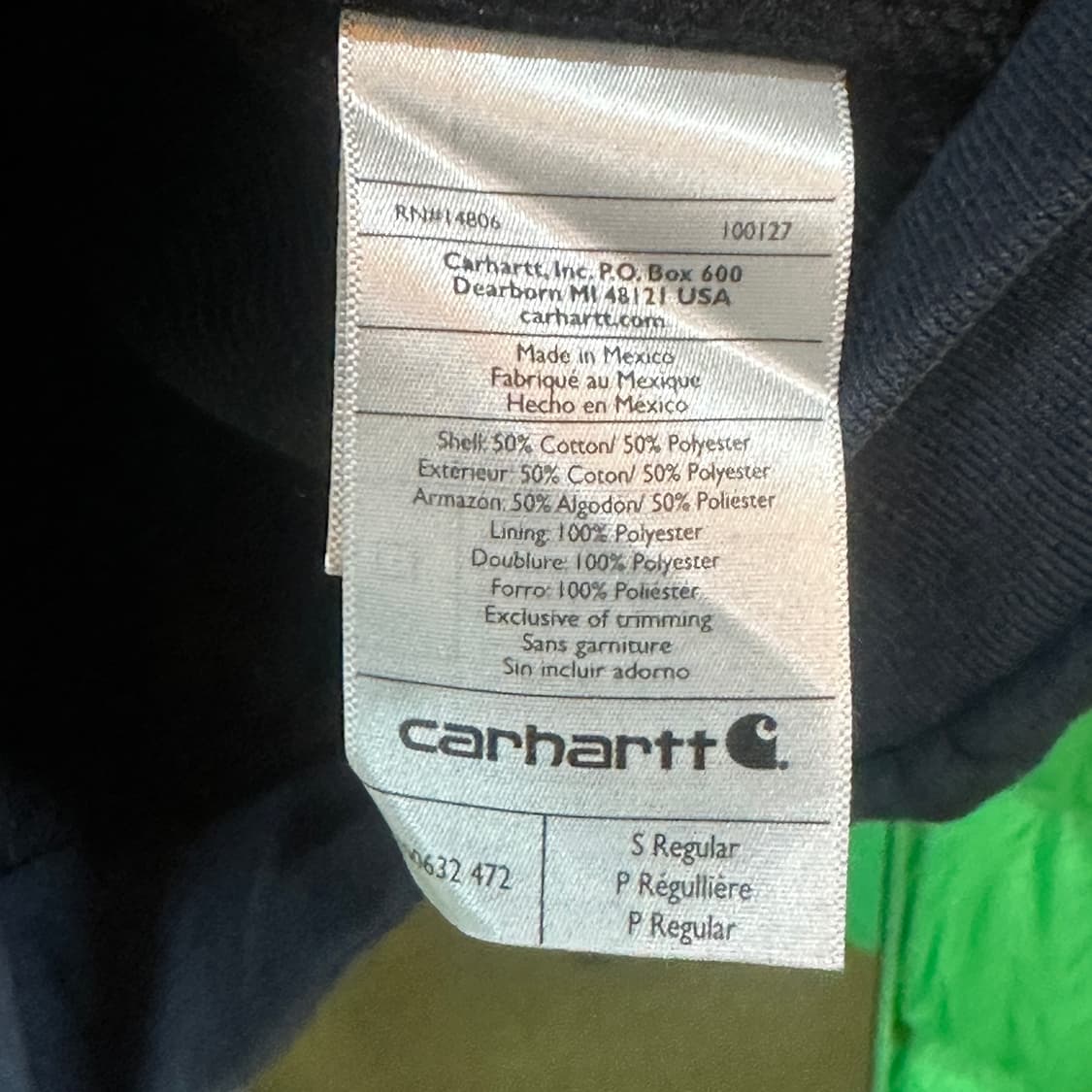 칼하트 써멀 후드 집업 네이비 상품이미지5