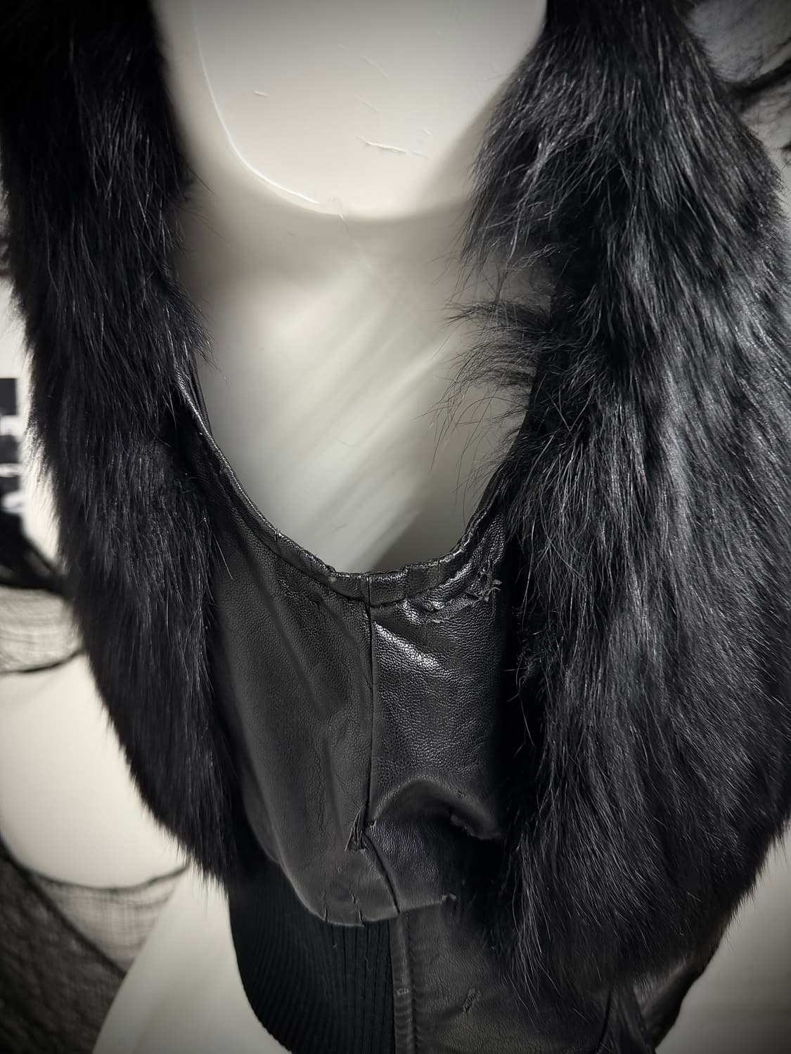 00s punk studs fur vest 상품이미지4