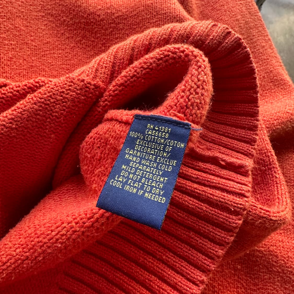 폴로 오렌지 하프 집업 니트 반집업 상품이미지4