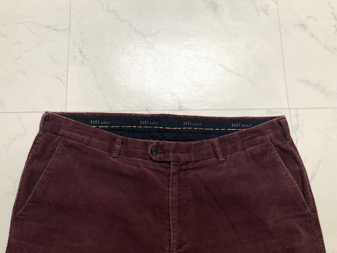 (거의 새것)닥스 골프 버건디 코듀로이 팬츠 36-38 상품이미지3