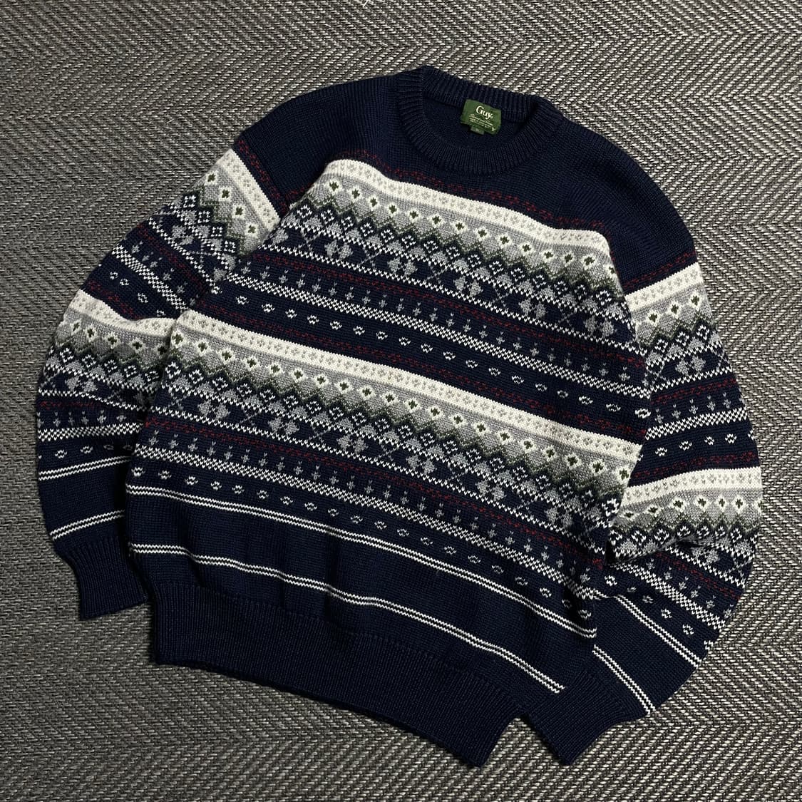 90s Guy 올드스쿨 노르딕 패턴 니트 스웨터y 5353 상품이미지1