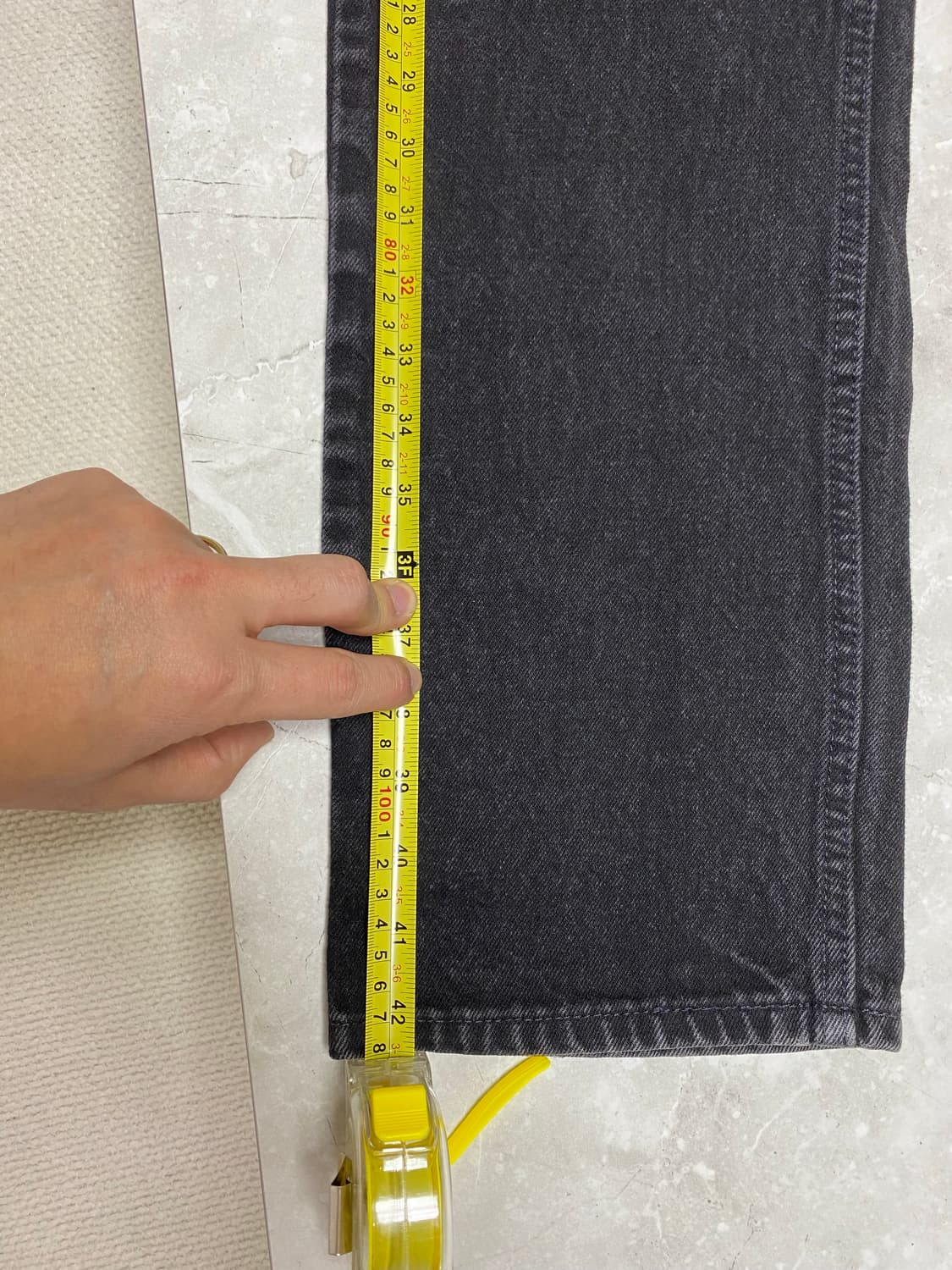 95년도 USA 리바이스 505 블랙진 오렌지탭 상품이미지7