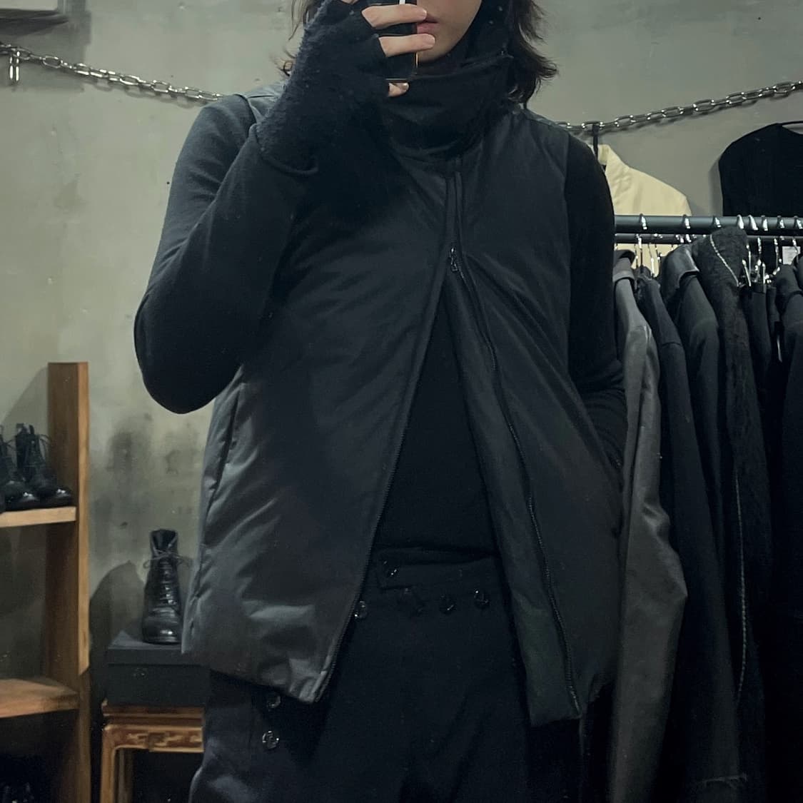 어태치먼트 코팅 코튼 패딩 베스트 상품이미지2