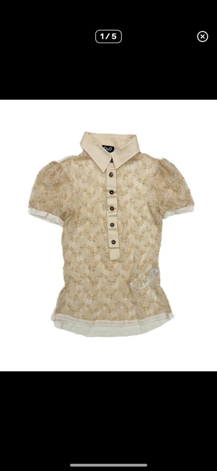 Dolce&Gabbana 레이스 티셔츠 상품이미지1