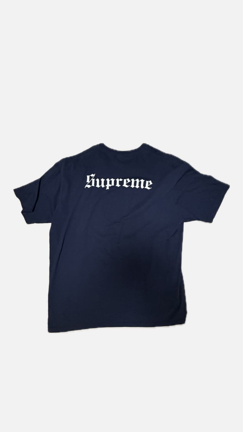 슈프림 스노우 화이트 티셔츠 네이비 (24FW) 상품이미지4