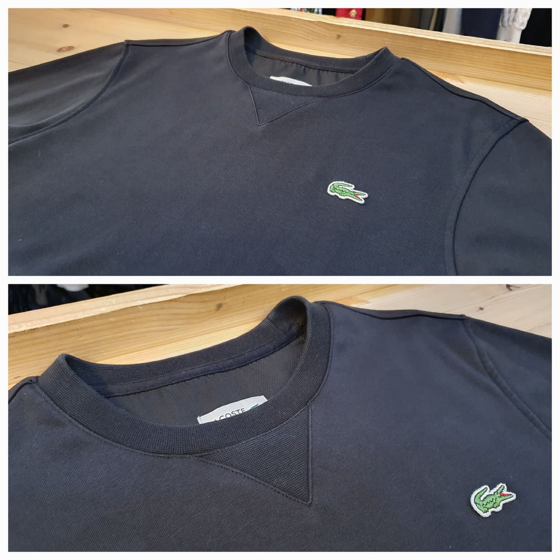 95.라코스테 블랙 맨투맨 상품이미지3