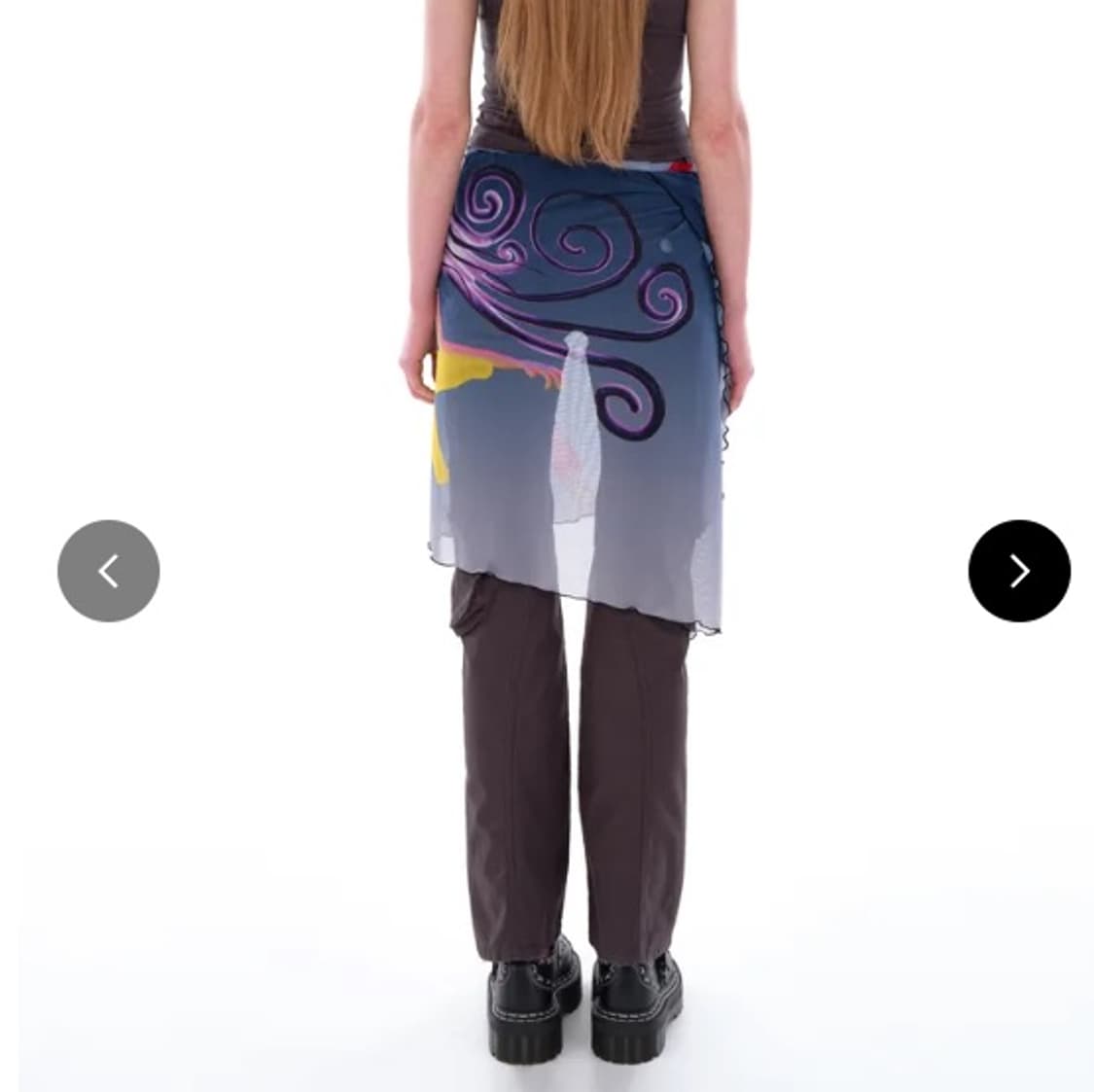 유쓰배쓰 STAR GIRL WRAP SKIRT_NAVY 상품이미지2