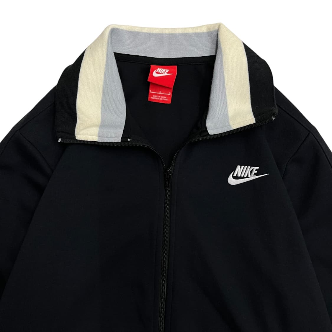 나이키 화이트배색 카라 블랙 코튼집업 L 상품이미지5