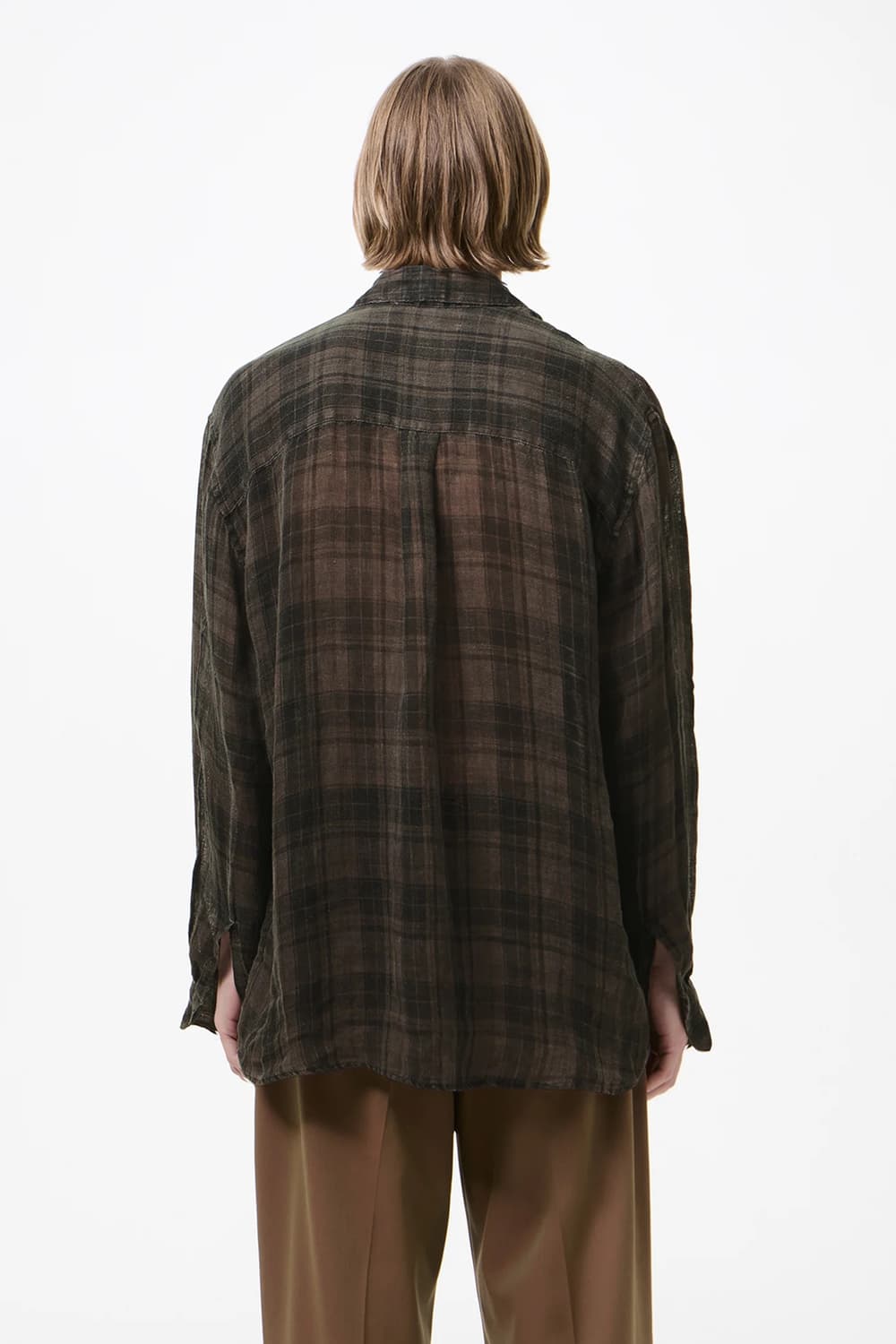 [50]아워레가시26ss 어보브 체크 셔츠/브라운 상품이미지5