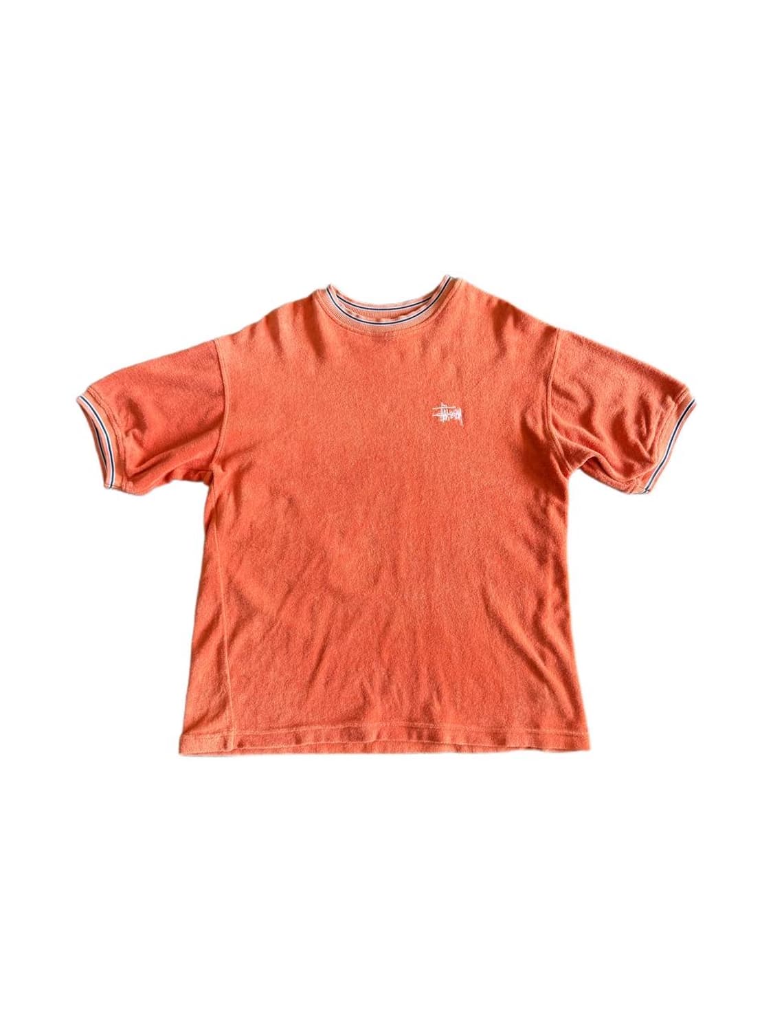 90s 스투시 테리코튼 스탁로고 티셔츠 상품이미지1