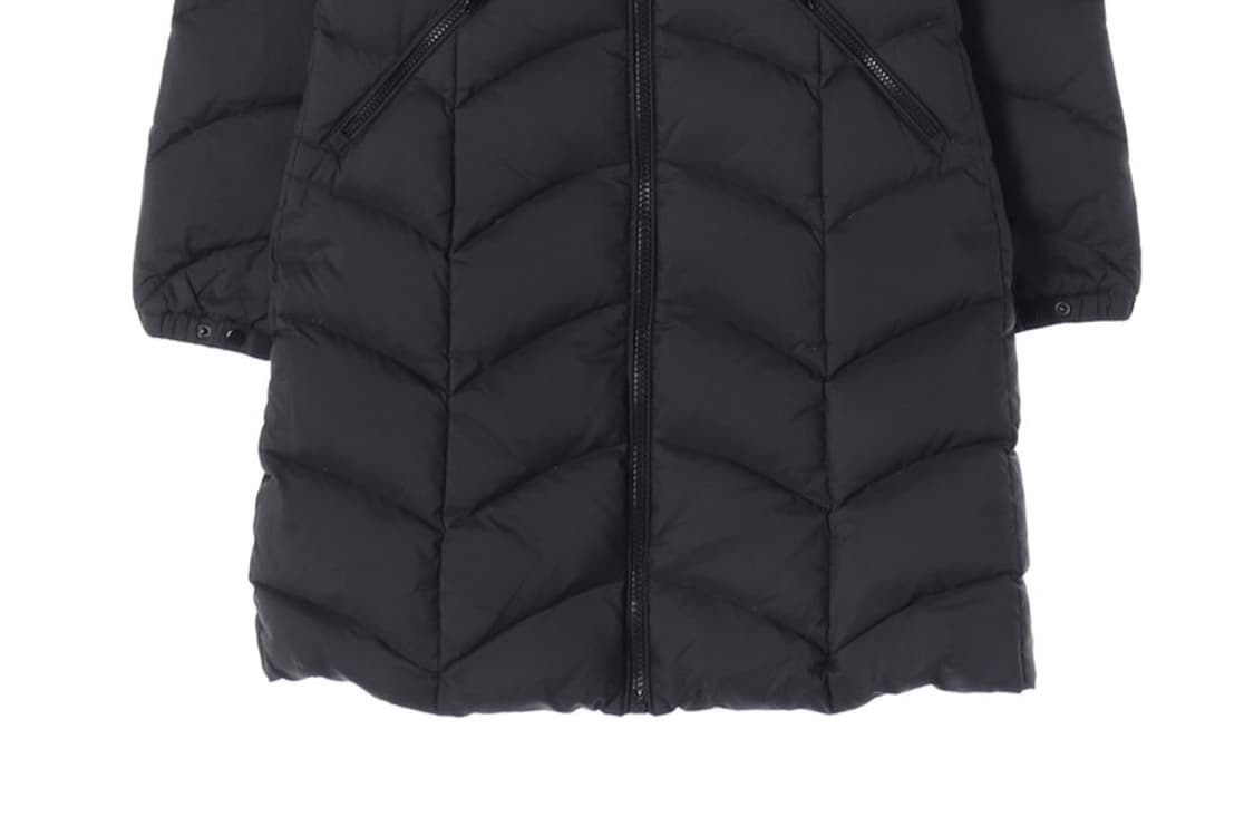 듀엘 배색 하이넥 구스다운 롱패딩 55 상품이미지5