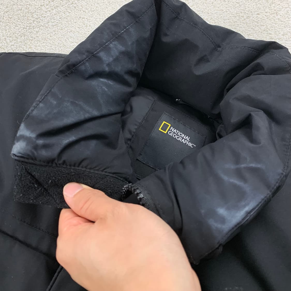 내셔널지오그래픽 듀공 덕다운 숏패딩 블랙 상품이미지9