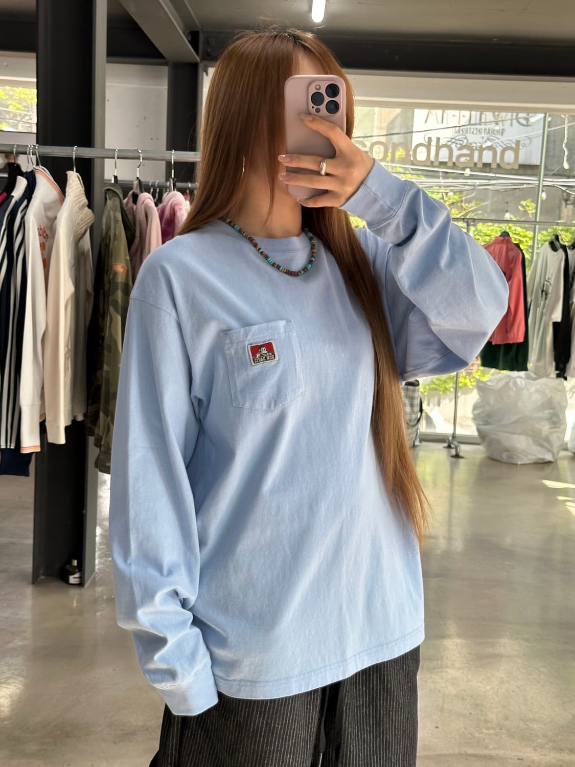 벤데이비스 포켓 롱슬리브 소라 상품이미지1