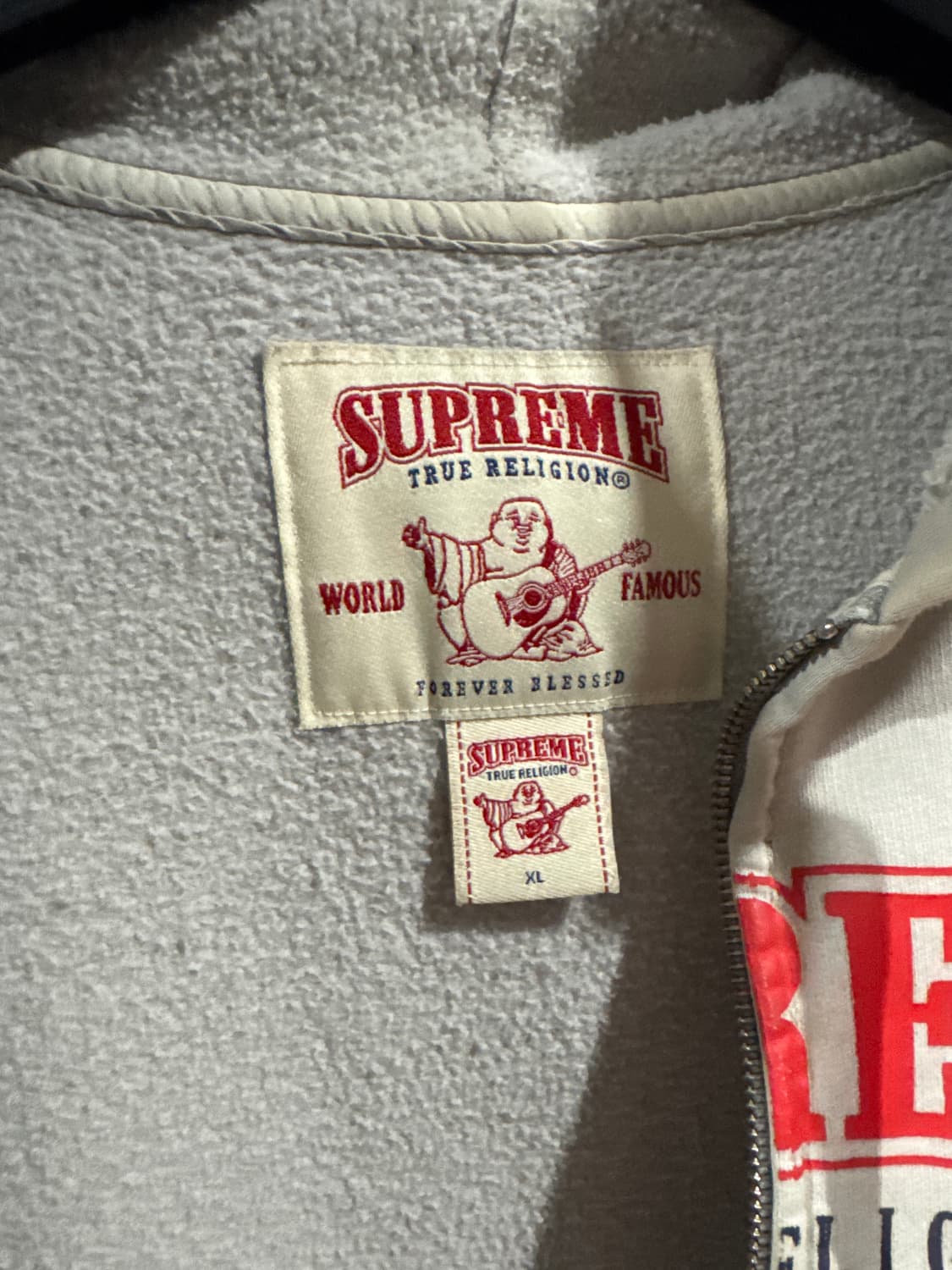 슈프림 트루릴리전 후드집업 xl 상품이미지3