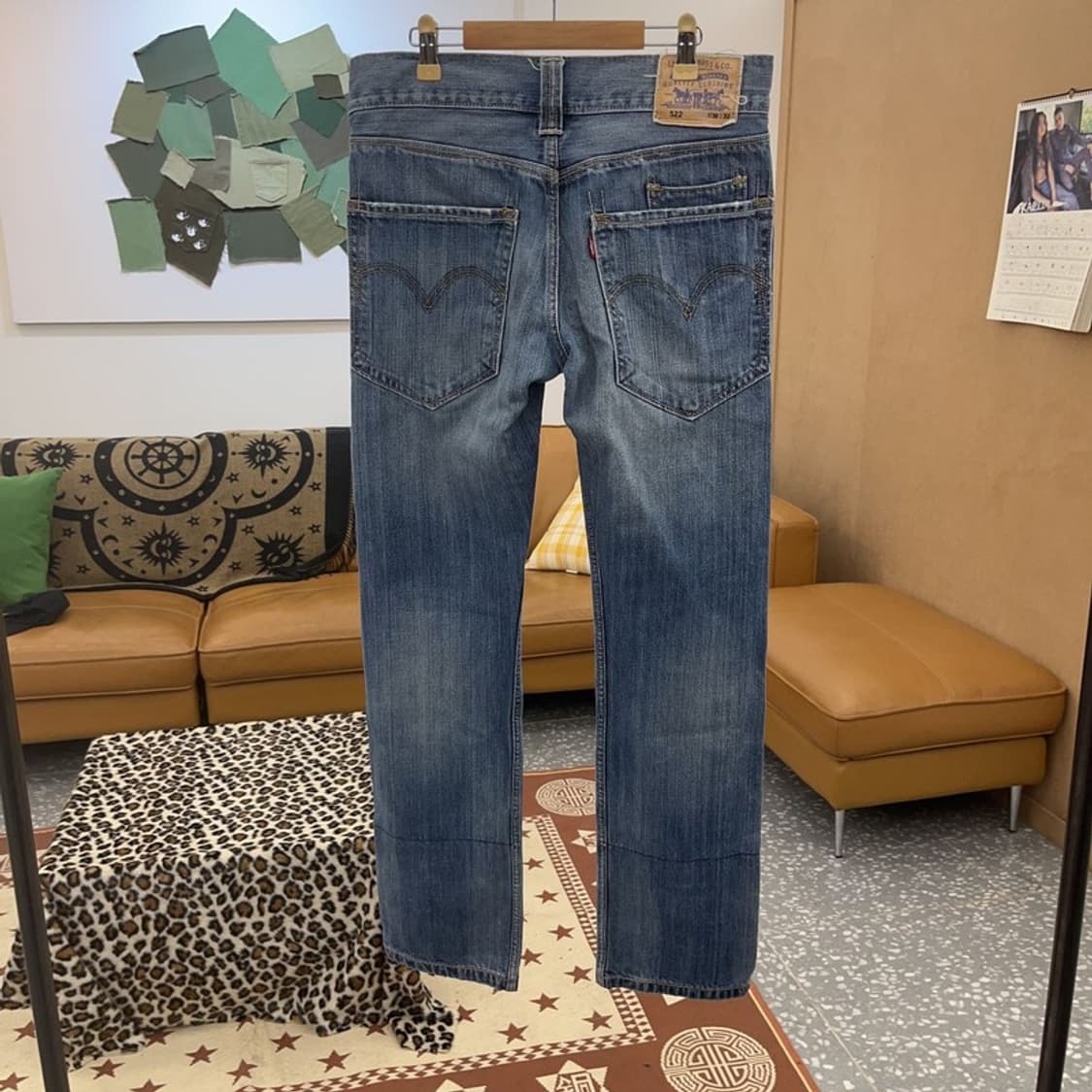 리바이스 522 슬림 스트레이트 빈티지 데님 청바지 30인치 C09030 상품이미지4