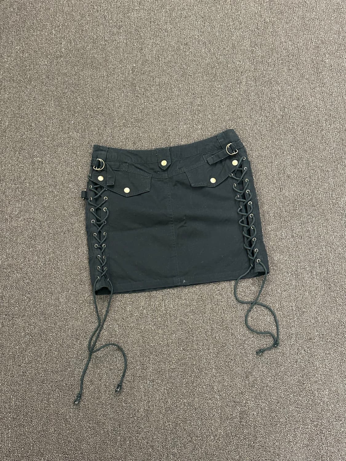 L)colza 빈티지 레이스업 미니 스커트 상품이미지4