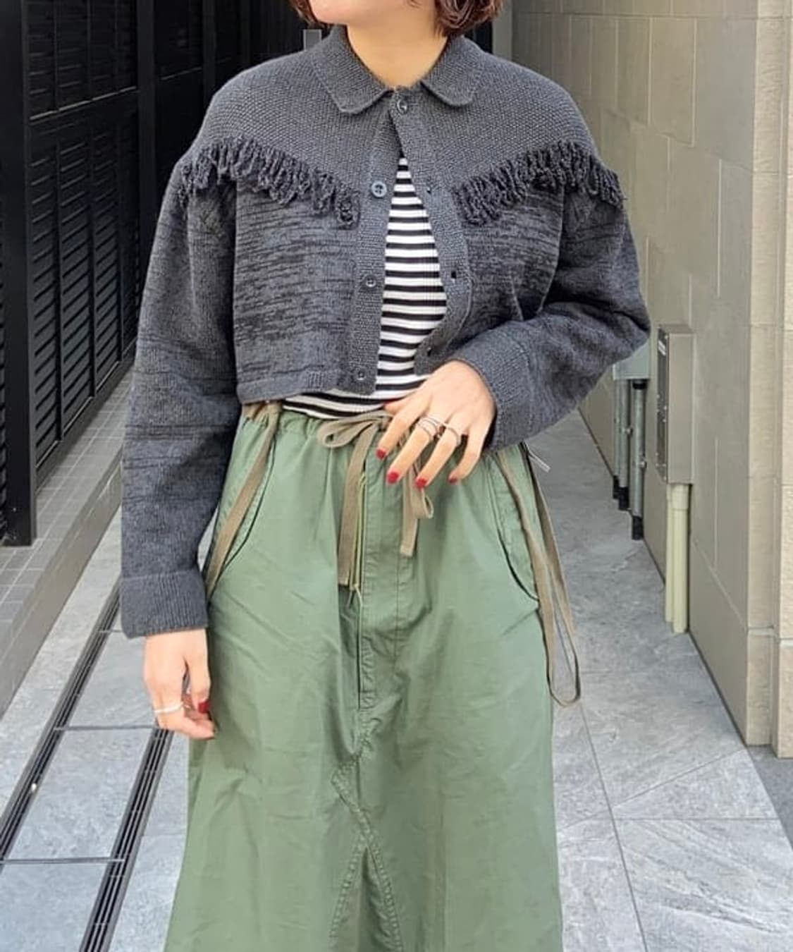 빔즈보이 BEAMS BOY Short Fringe Cardigan 상품이미지5