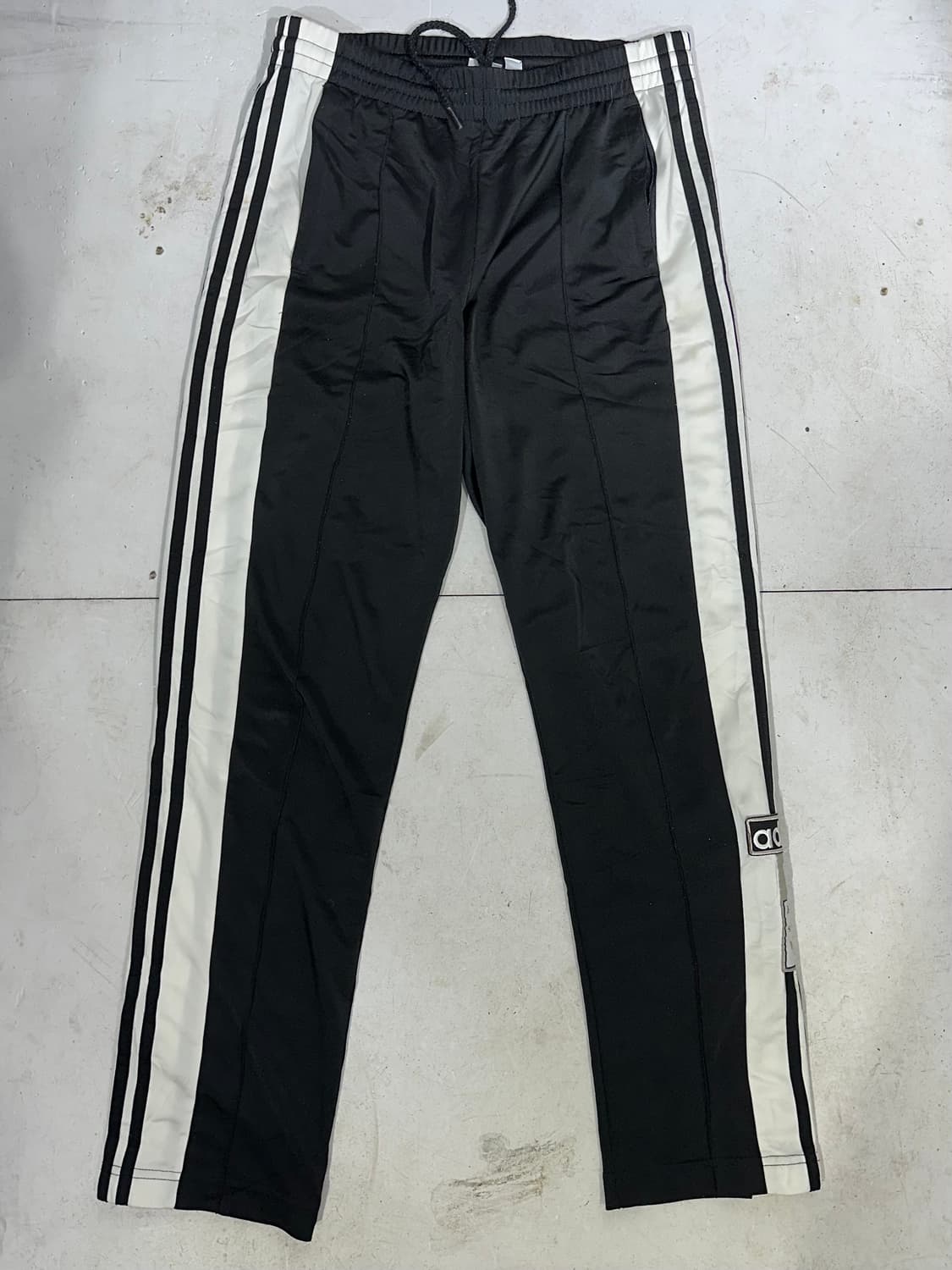 아디다스 블랙 사이드 버튼 트레이닝 팬츠 스냅 단추 추리닝 바지 S 상품이미지4
