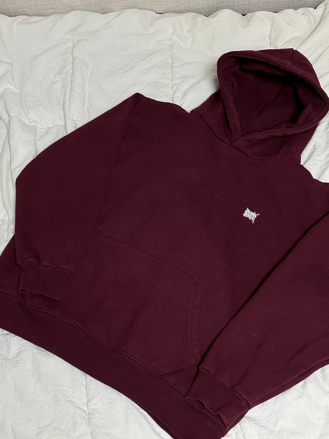 브라운브레스   버건디 후드티 라지 상품이미지1