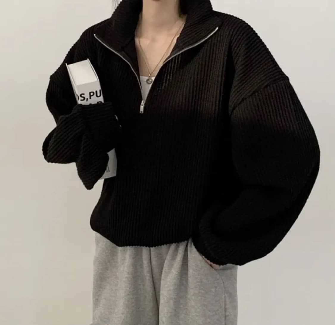 반집업 니트 상품이미지2