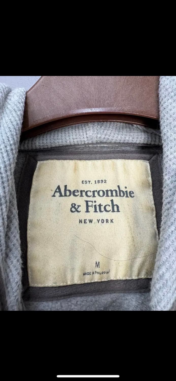 아베크롬비 사이드 패치로고 그레이 후드집업 H1220 상품이미지5