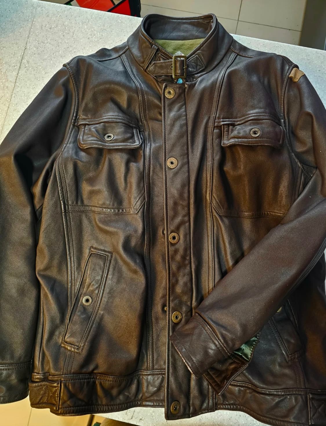 천연양가죽 100%  레더자켓 L 100~105 상품이미지1