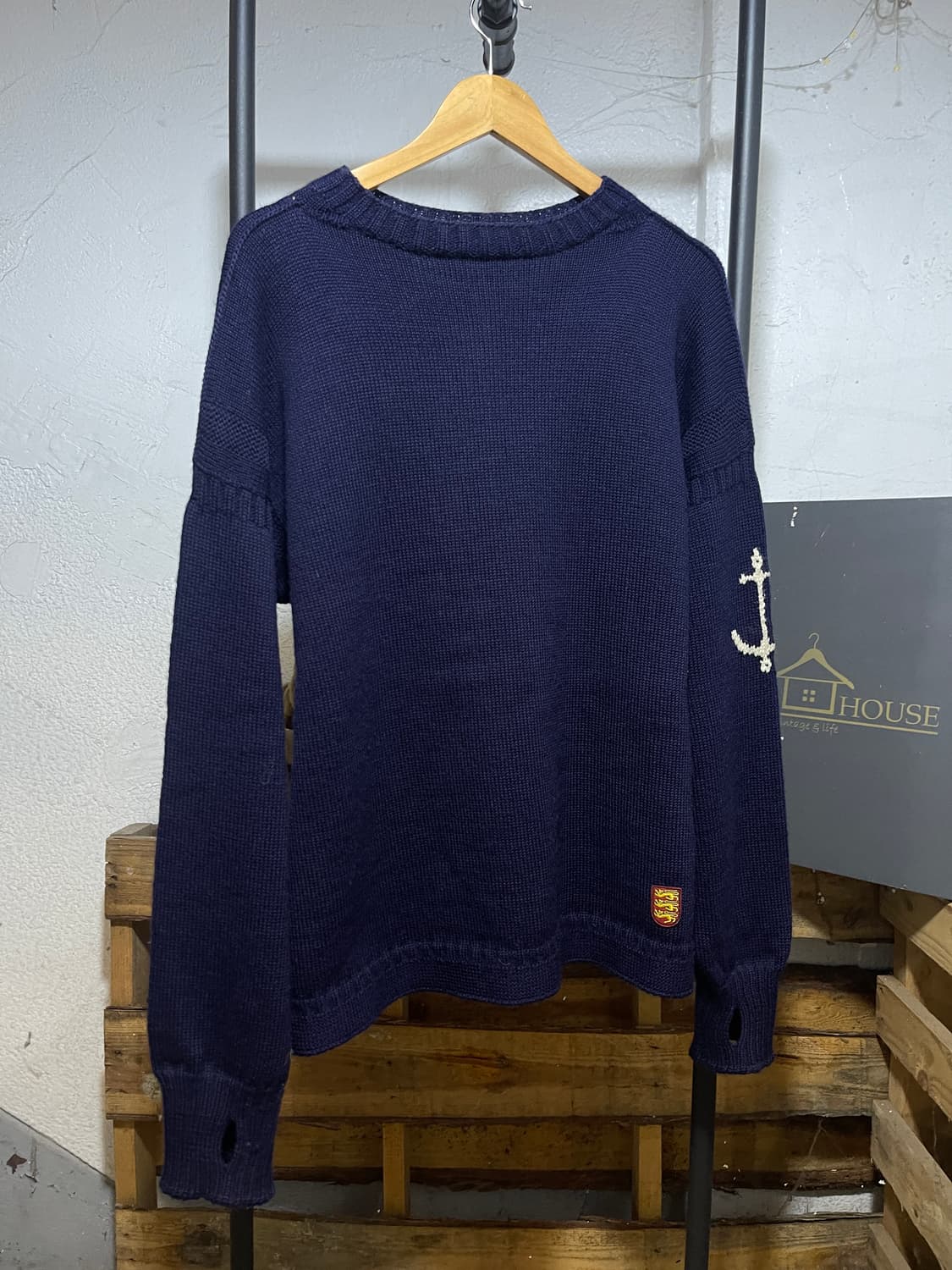 건지 울른스 네이비 니트 상품이미지1