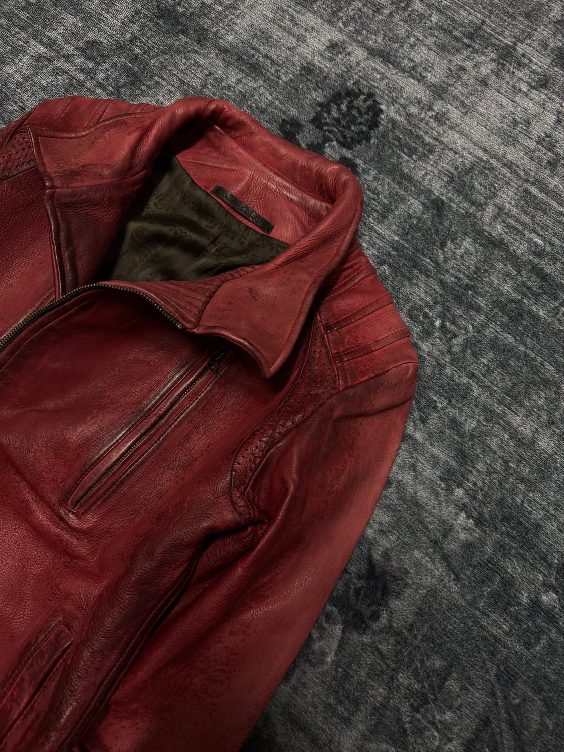 14th addiction cafe racer leather jacket 상품이미지5