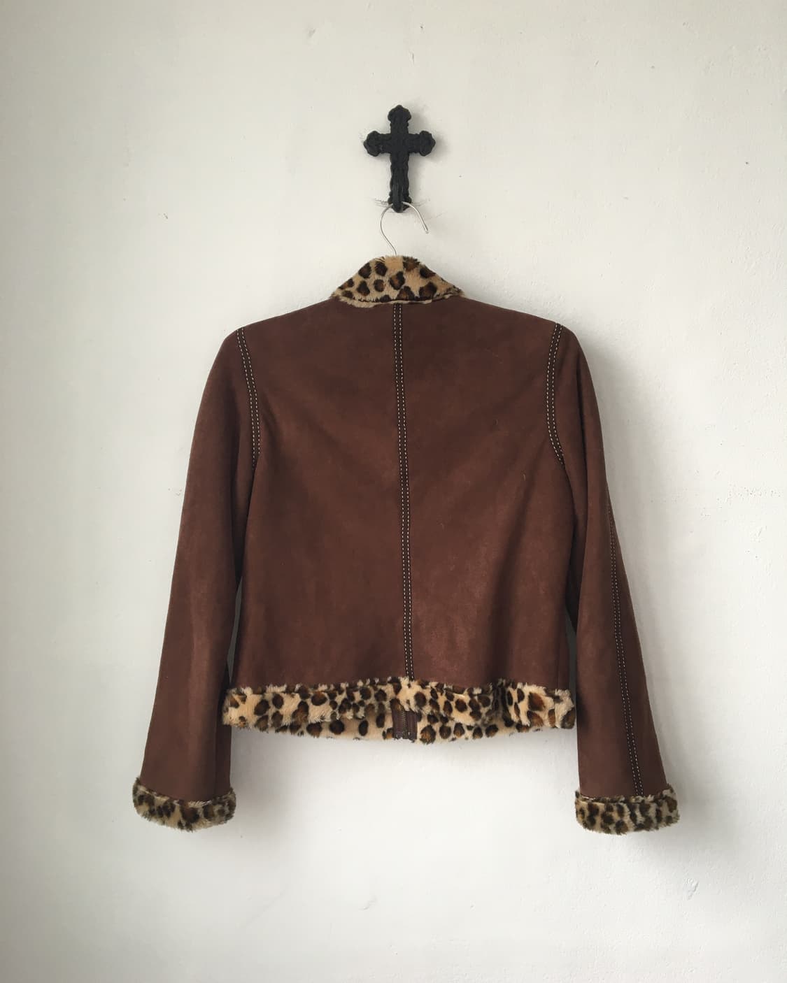 Max&co leopard pattern fake fur layered  상품이미지3