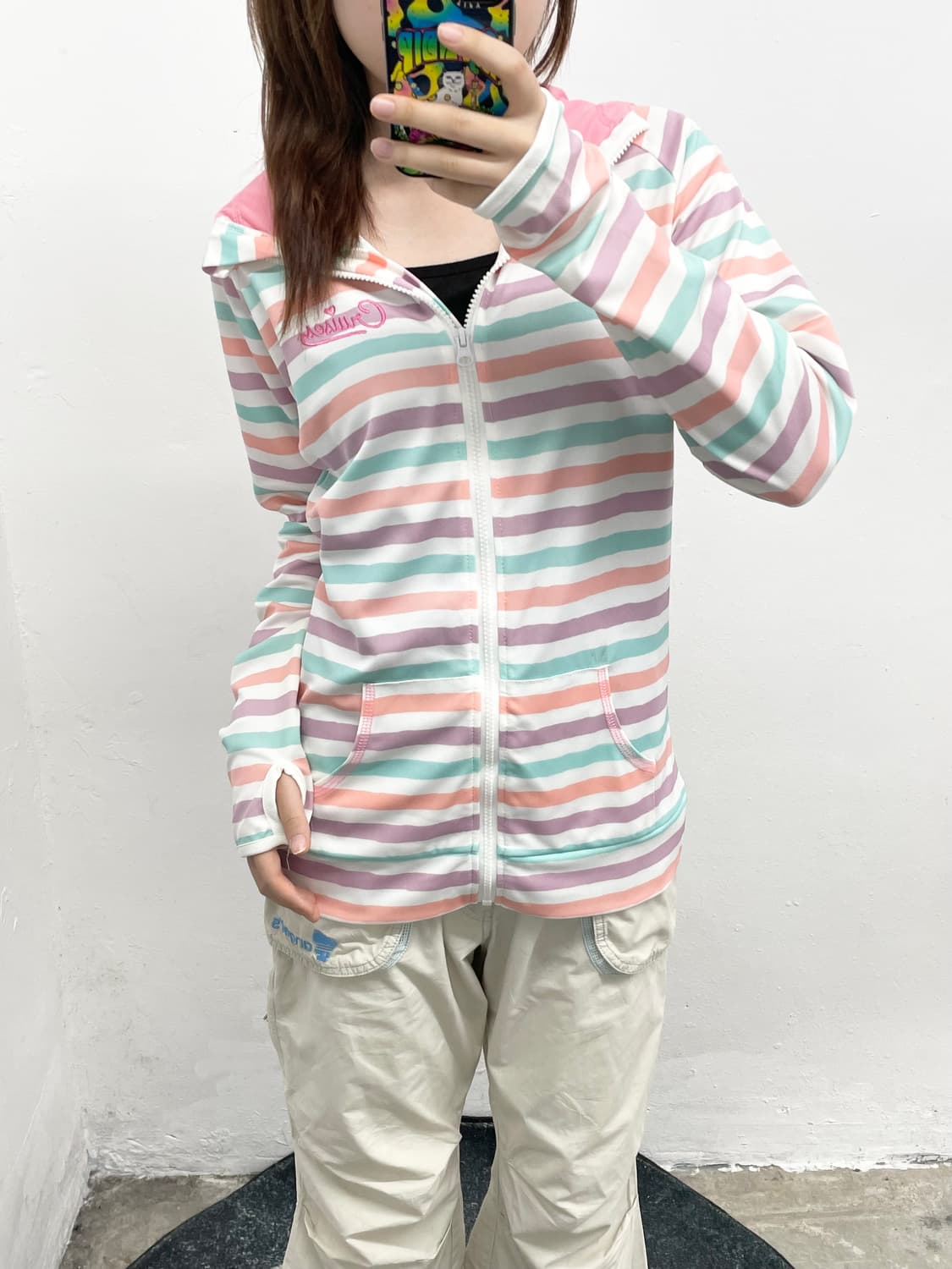 캔디 스트라이프 워머 후드집업🍬 상품이미지4