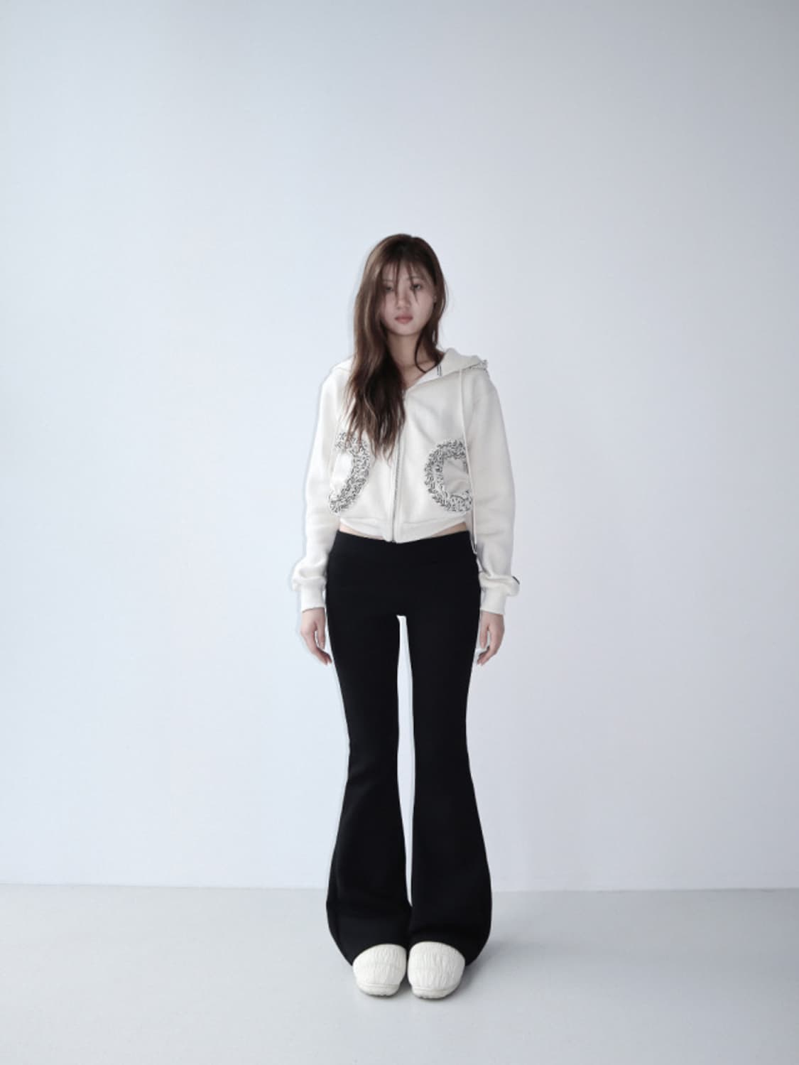 클라따 프릴후드집업 아이보리 상품이미지2