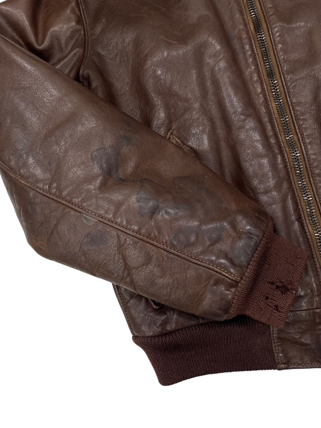 80‘s 골든베어 레더 Ma-1 봄버 자켓 상품이미지6