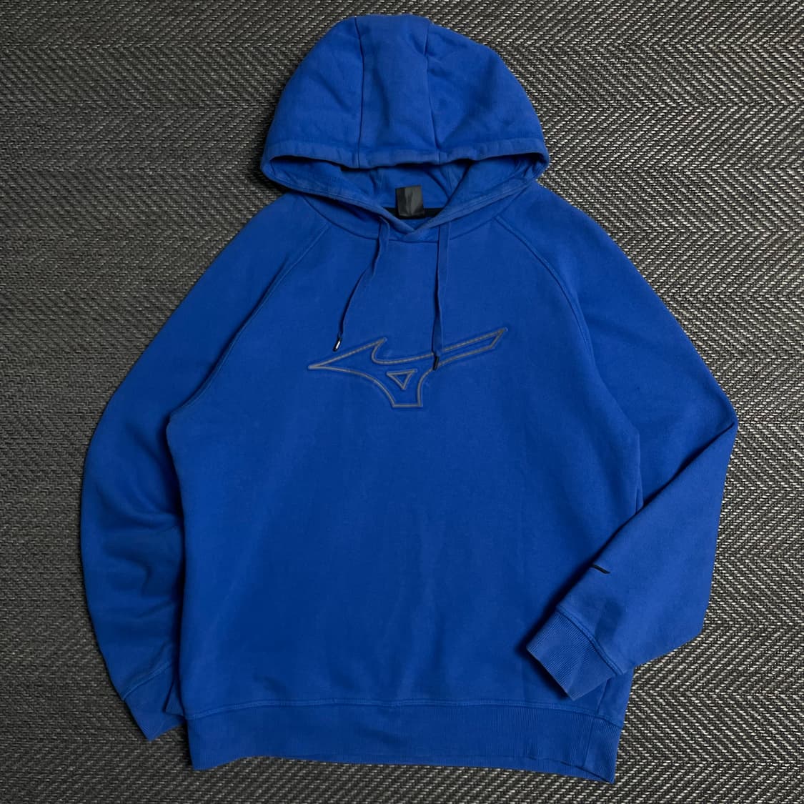 미즈노 올드스쿨 빅로고 후드 티셔츠 블루y 5137 상품이미지2