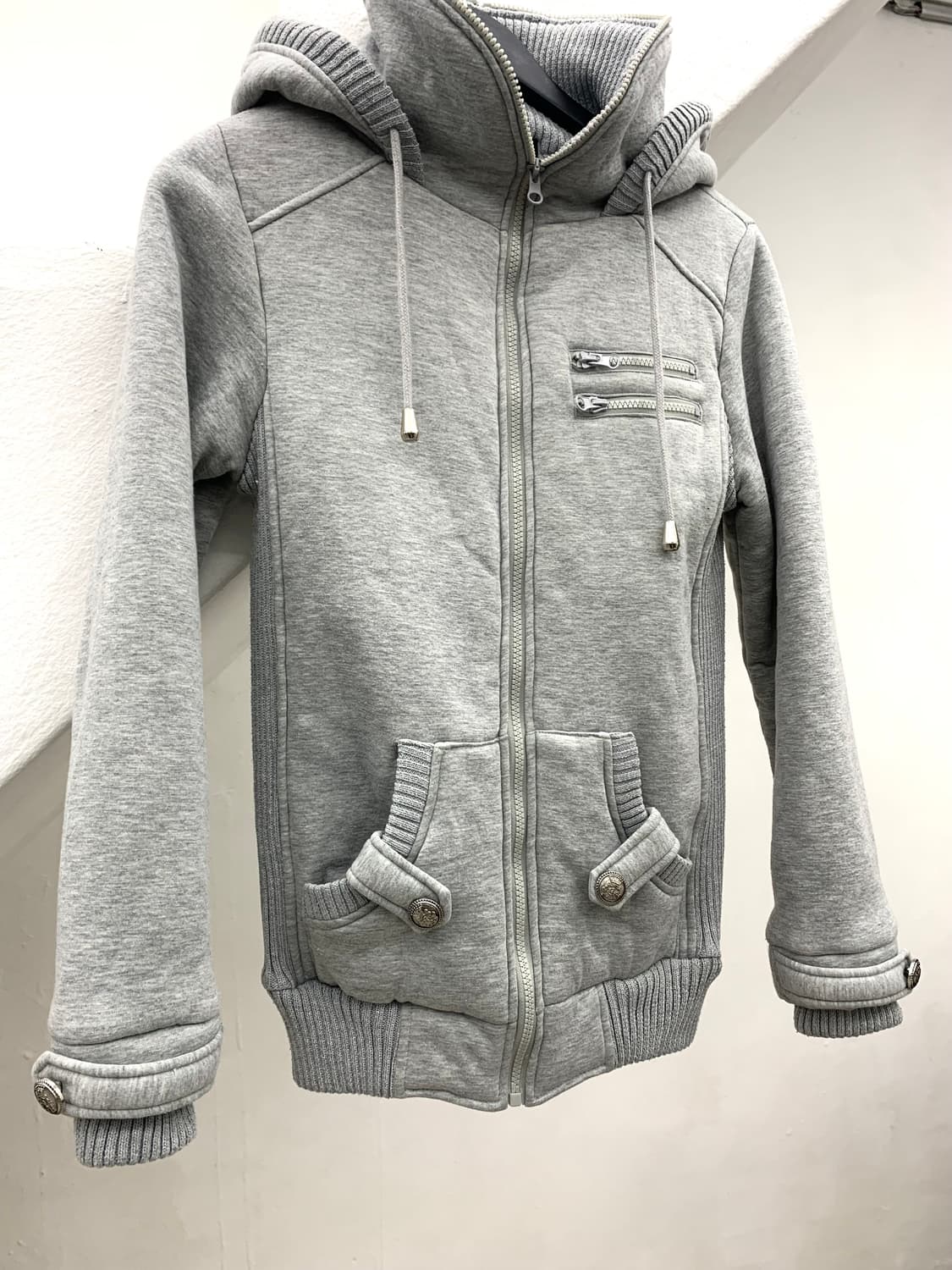 Cargo pocket detail full zip hood jacket 상품이미지7