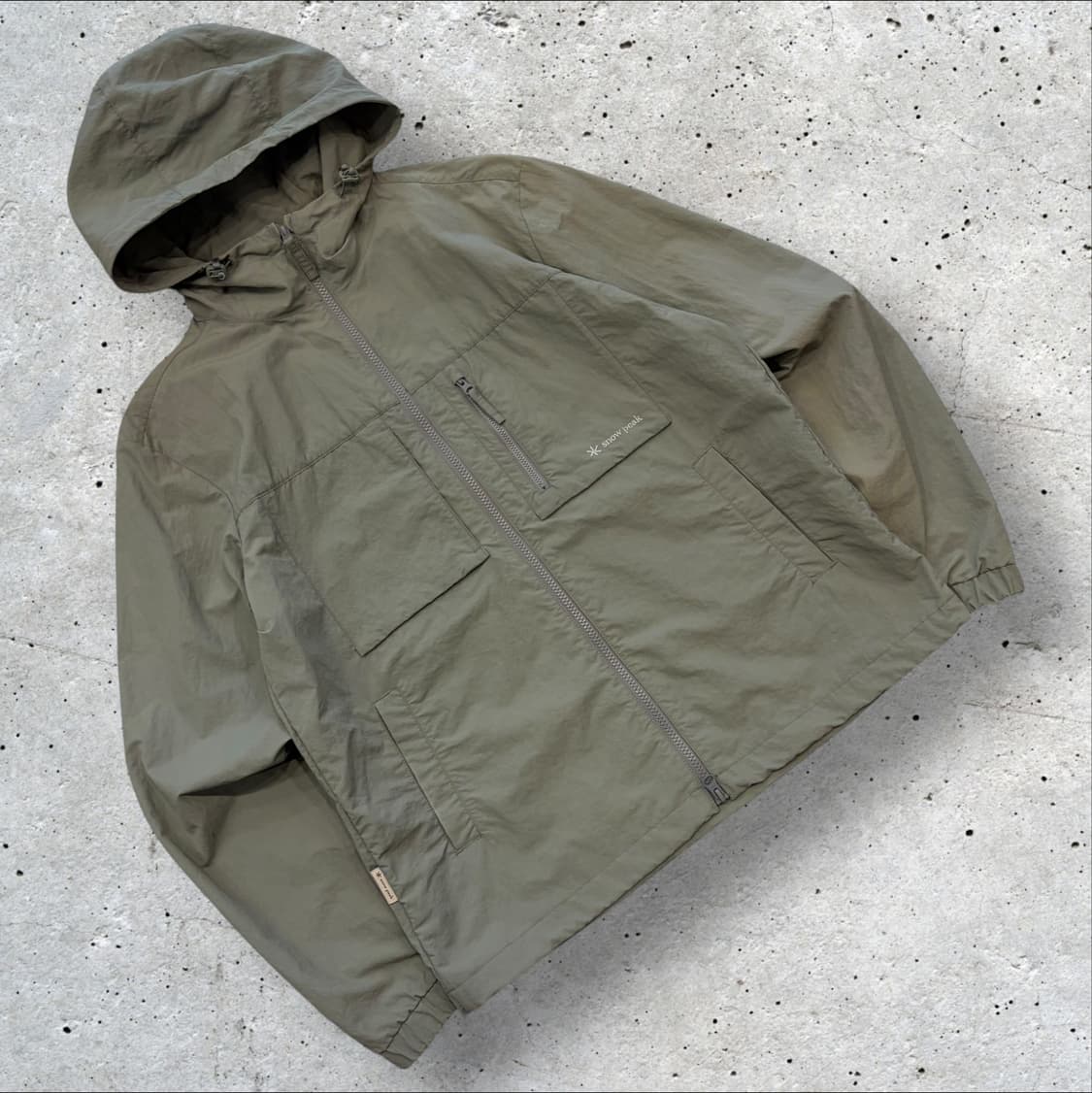 [95] 스노우피크 후드 바람막이 자켓 올리브 D106 상품이미지1